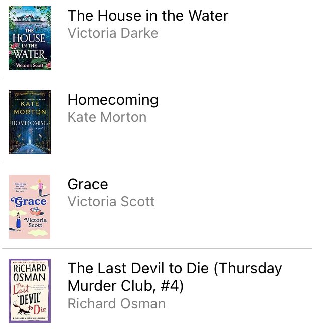 Tara George (@drtarageorge) on Twitter photo Good start to my holiday reading. A novel a day so far. Loved Grace by <a href="/Toryscott/">Victoria Scott | Author</a> and very much enjoyed her creepier more kate morton style book writing as Victoria darke. The new Kate Morton is excellent too and <a href="/richardosman/">Richard Osman</a> had me crying helplessly with a beautiful storyline. Good start to my holiday reading. A novel a day so far. Loved Grace by <a href="/Toryscott/">Victoria Scott | Author</a> and very much enjoyed her creepier more kate morton style book writing as Victoria darke. The new Kate Morton is excellent too and <a href="/richardosman/">Richard Osman</a> had me crying helplessly with a beautiful storyline.