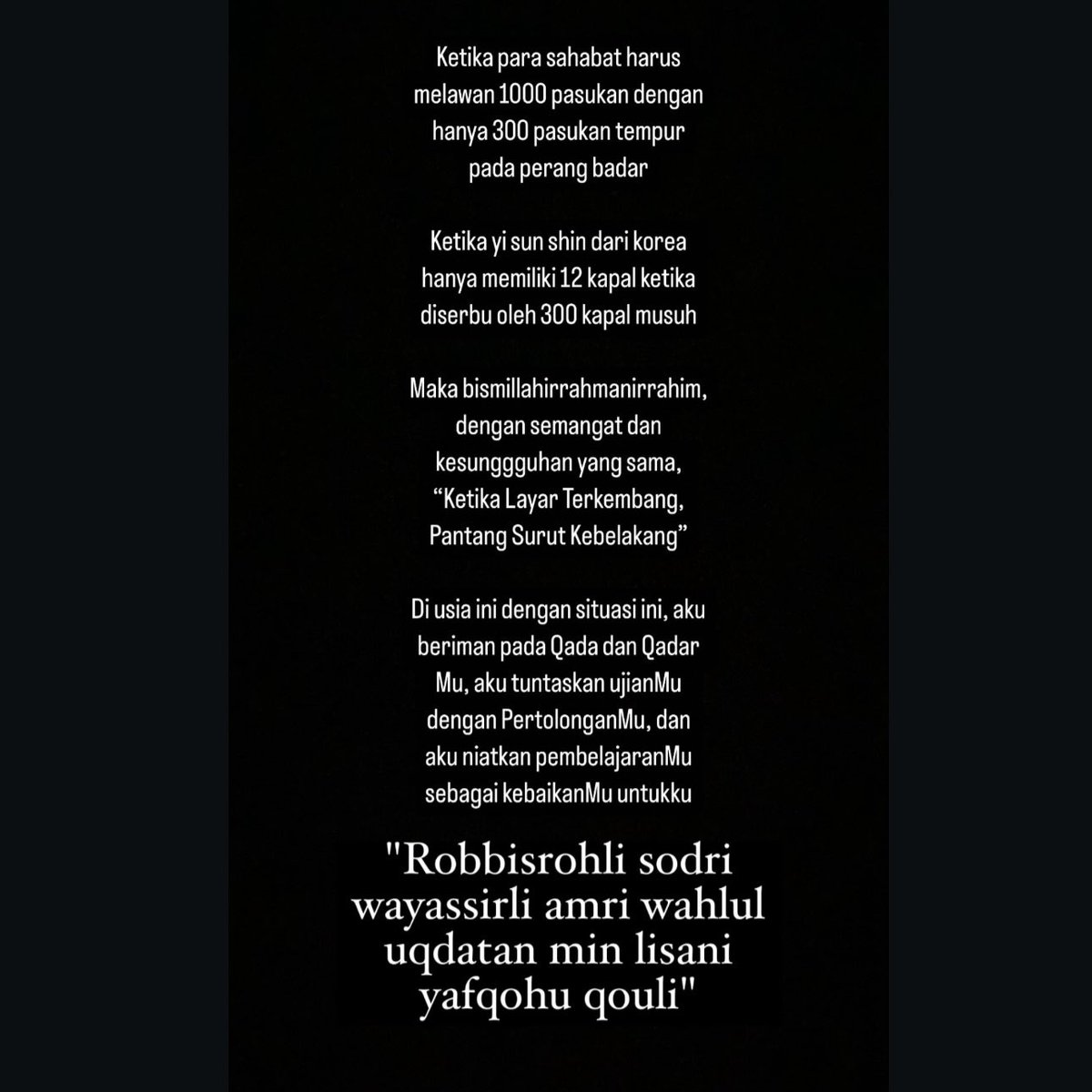 Sebuah kutipan dari pemuda bernama Besta