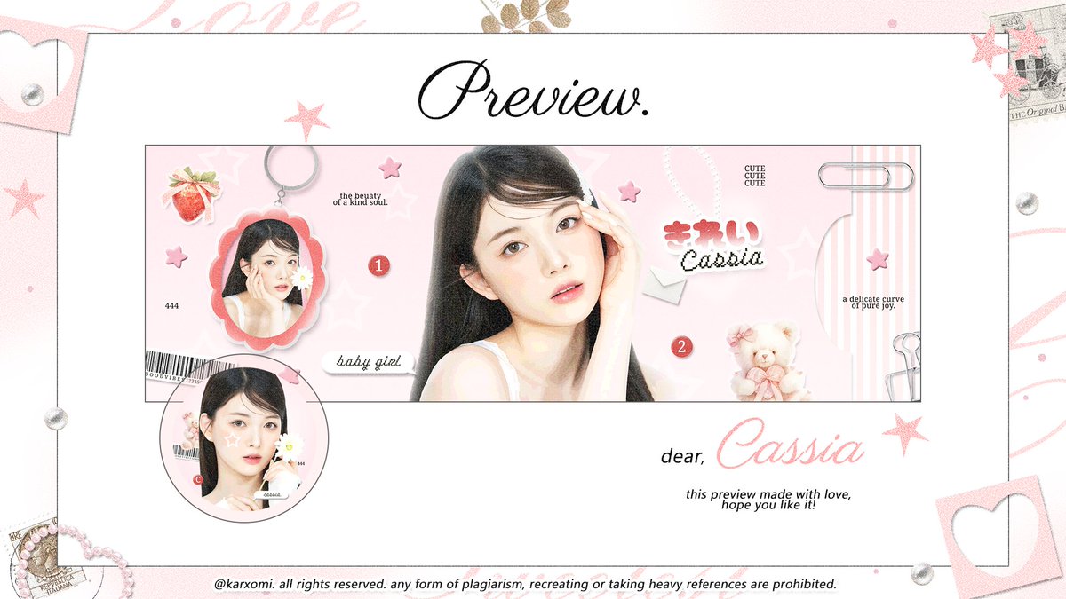 karxomi's tweet image. help ospek 🍡🌷

haiiii! bantu candif buat ospek 4 layout ini yg nanti bakal masuk ke katalogku xixixi ... 🍰 kalo kurang aman bisa dm aku buat infoin yaaaa. adakah fav kamu? timakasiiii 🍭🍡🌷

#zonauang