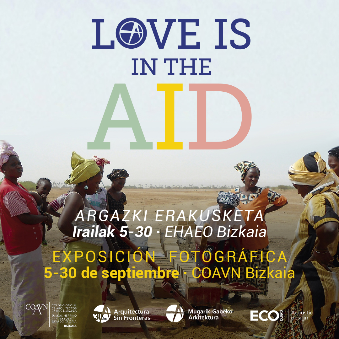 💙 KAIXO BILBO!!!

🍰 Inauguración y presentación de la mano de Garazi Robredo, de Mugarik Gabeko Arkitektura:
🕙 Jueves 5 de septiembre, a las 19:00h
📌 Delegación en Bizkaia del COAVN (Alameda Mazarredo, 71 – Bilbao).

➡️ 5-30 de septiembre 2024, de 09:00 a 14:00 (lunes-viernes