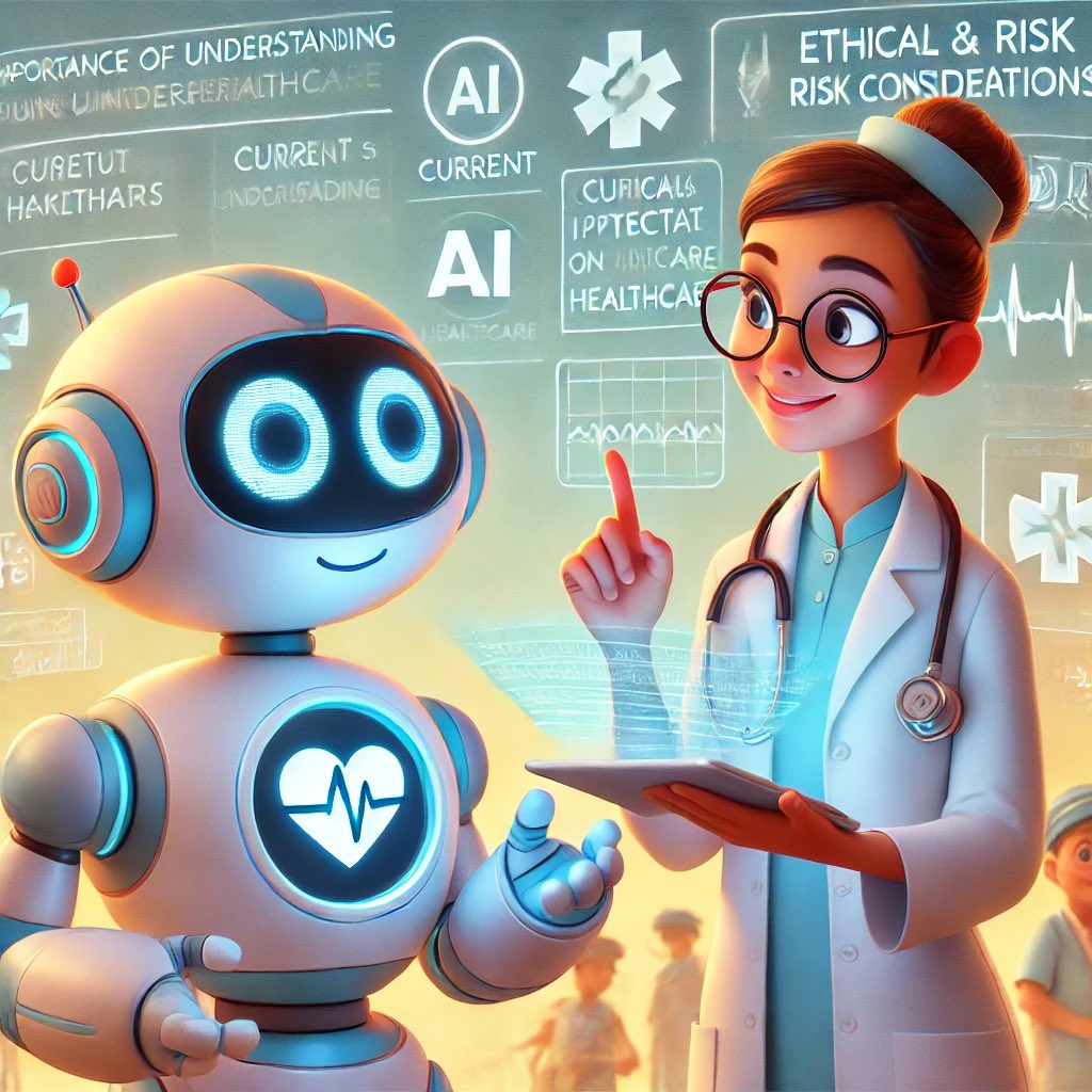 I asked AI to generate some images to illustrate some of my recent findings regarding clinicians always being present in AI development and use in clinical spaces. #phd #research #AI #ML #MachineLearning