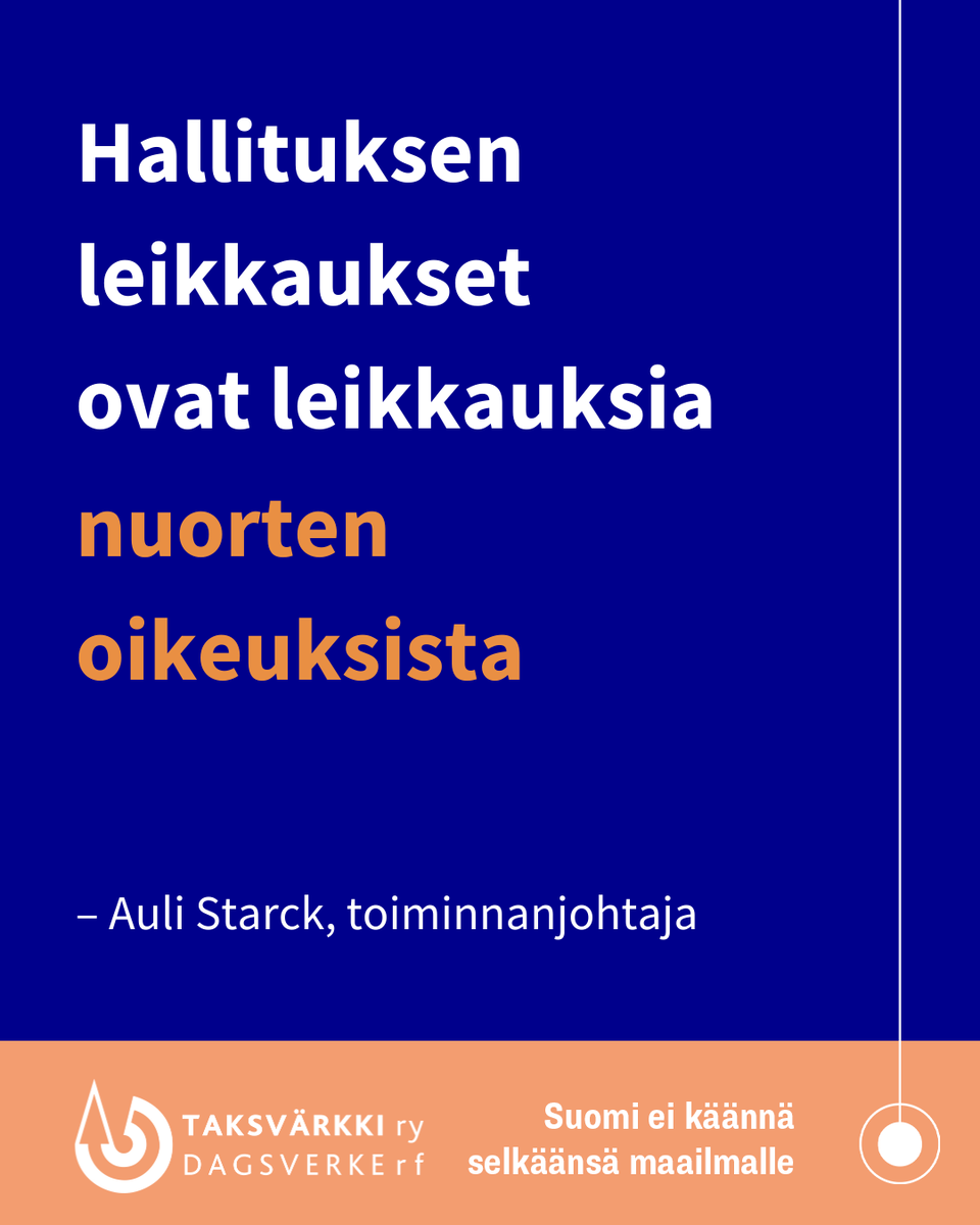 Hallitus aikoo lakkauttaa kokonaan kansalaisjärjestöjen viestintä- ja globaalikasvatustuen. Nykyisessä maailmantilanteessa me tarvitsemme tietoa kehityskysymyksistä ja siitä, miten voimme rakentaa kestävämpää ja parempaa maailmaa. 

#TurvallisempiMaailma
#Budjettiriihi
@fingofi