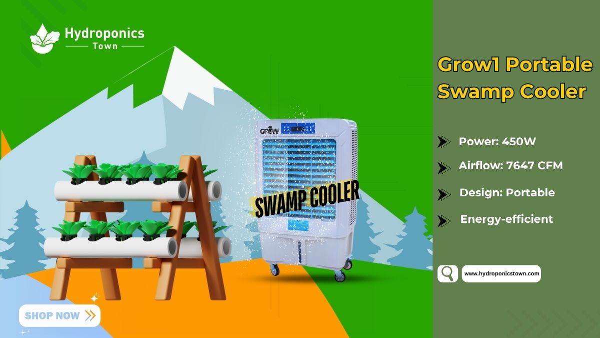 HydroponicsTown's tweet image. Cool your greenhouse with the Grow1 Swamp Cooler! Powerful 450W motor and 7647 CFM airflow for optimal cooling in large spaces. Keep your plants happy! 🌿

Shop Now: bit.ly/3Z2p0fk

#Grow1 #HydroponicsTown #SwampCooler #HydroponicsSupplies #IndoorGardening