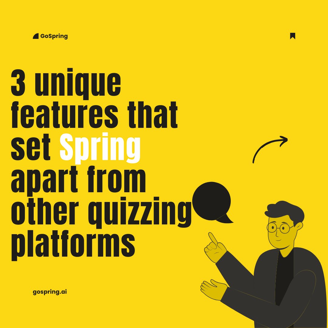 SpringQuiz's tweet image. This is the power of Spring!🚀
Quiz creation has never been better! Try it out for yourself today at gospring.ai
#GoAheadWithGoSpring