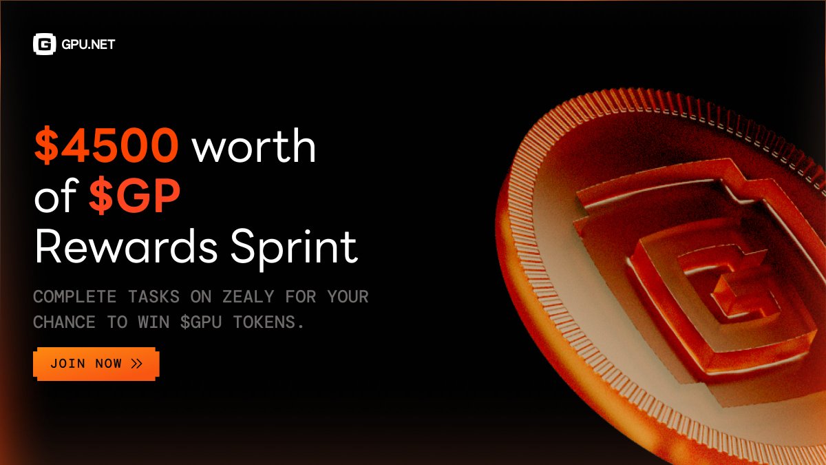 gpunet's tweet image. Grab your gear, $GP quest is here!🎮

We've launched a Rebranding Quest on @Zealy_io.

Complete Quests and win your share from the $4500 reward pool. 
- 3000 Gpoints [1 $GP = $1.5 USD]
 
Join now 🔗 zealy.io/cw/gpunetwork/…

#Zealy #ZealyQuests