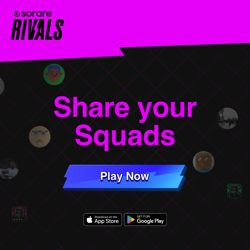 Sorare's tweet photo. Looking to team up? Or are you looking to recruit the best Rivals players for your Squad? 🤔

Apply below before 4pm CET so you'll be ready for the new season. 👊