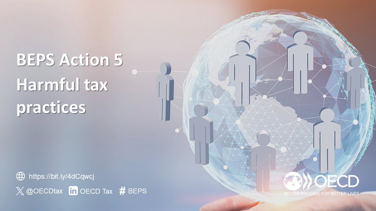 Jurisdictions continue to counter harmful tax practices through the implementation of the international standard under #BEPS Action 5.

🗞️ See the latest results on preferential tax regimes ➡️ bit.ly/3XlvHYH