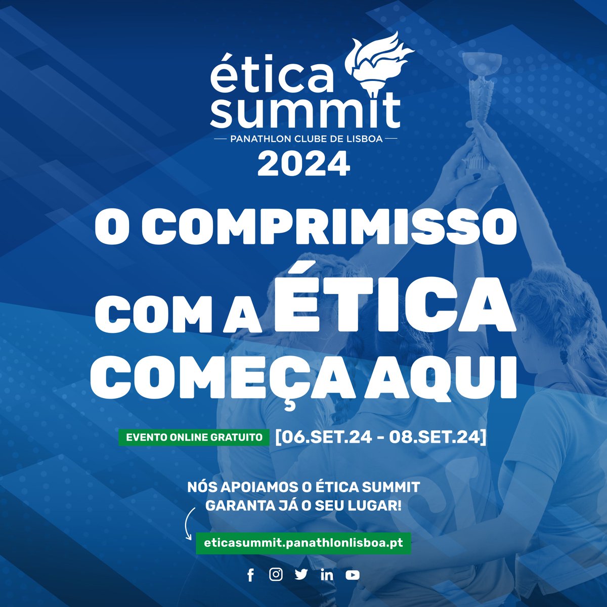 FcdefUC's tweet photo. Sabias que o Ética Summit 2024 é certificado pelo IPDJ e pelo Centro de Formação Ordem de Santiago?

🥇 O evento é certificado para Formação Contínua de Treinadores, Técnicos de Exercício, Diretores Técnicos e Professores.

Não percas esta oportunidade. Inscreve-te já! https://t.co/th6HcM5Ybc