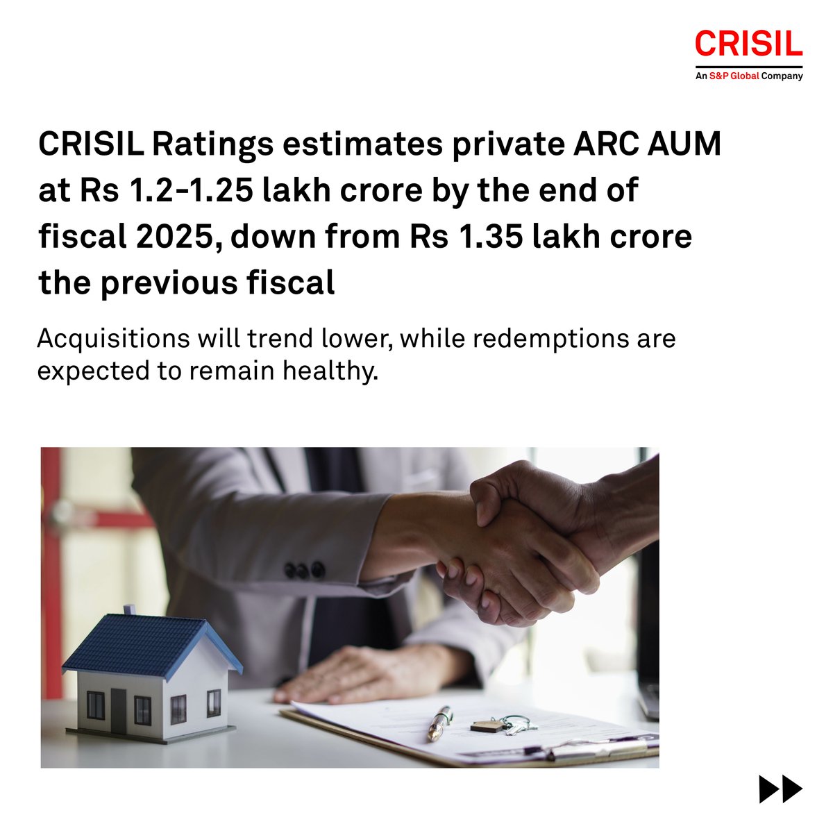 CrisilLimited's tweet image. The #AUM of private ARCs is anticipated to contract by 7-10% this fiscal. As ARCs tap into corporate and #retailassets based on opportunity and value, what are the future developments expected in the segment?