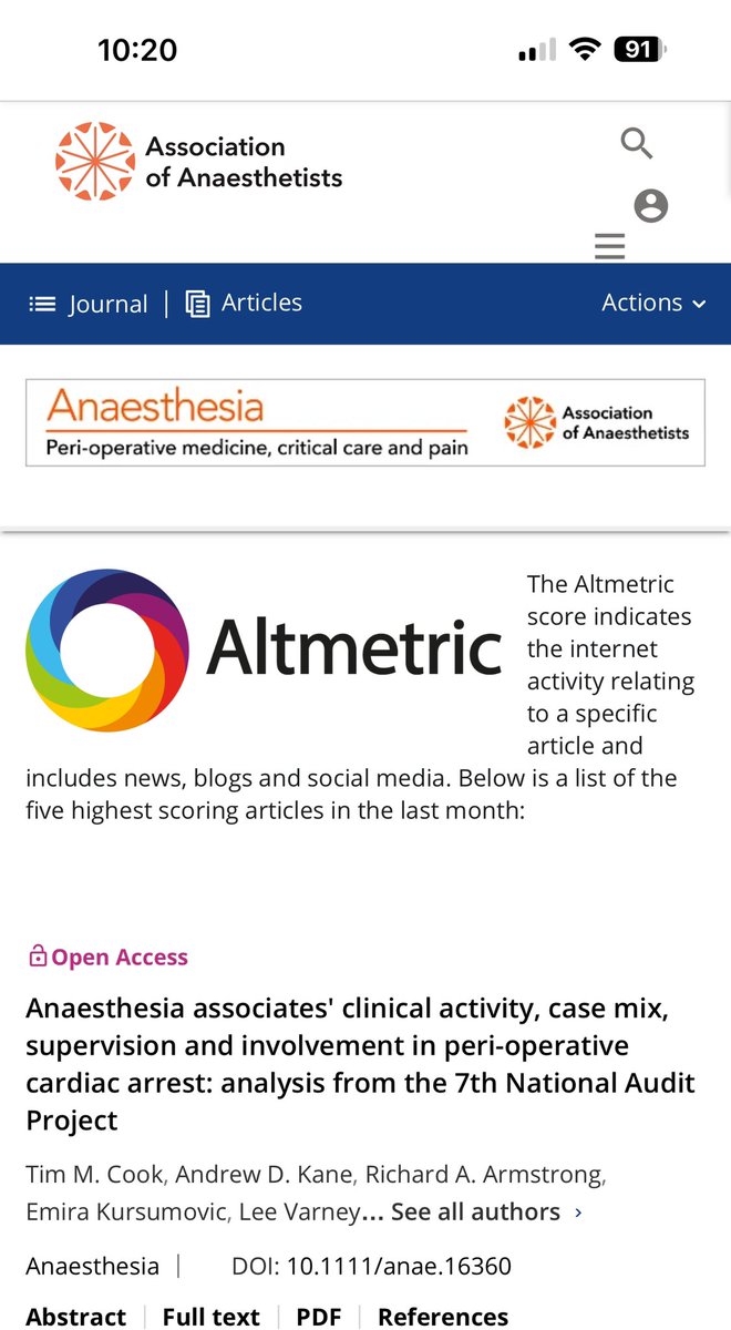 Tim Cook (@doctimcook) on Twitter photo Top Altmetric in <a href="/Anaes_Journal/">๐๐ฏ๐ข๐ฆ๐ด๐ต๐ฉ๐ฆ๐ด๐ช๐ข</a>
Must be worth a read!
โฆ-publications.onlinelibrary.wiley.com/doi/10.1111/anโฆ Top Altmetric in <a href="/Anaes_Journal/">๐๐ฏ๐ข๐ฆ๐ด๐ต๐ฉ๐ฆ๐ด๐ช๐ข</a>
Must be worth a read!
โฆ-publications.onlinelibrary.wiley.com/doi/10.1111/anโฆ
