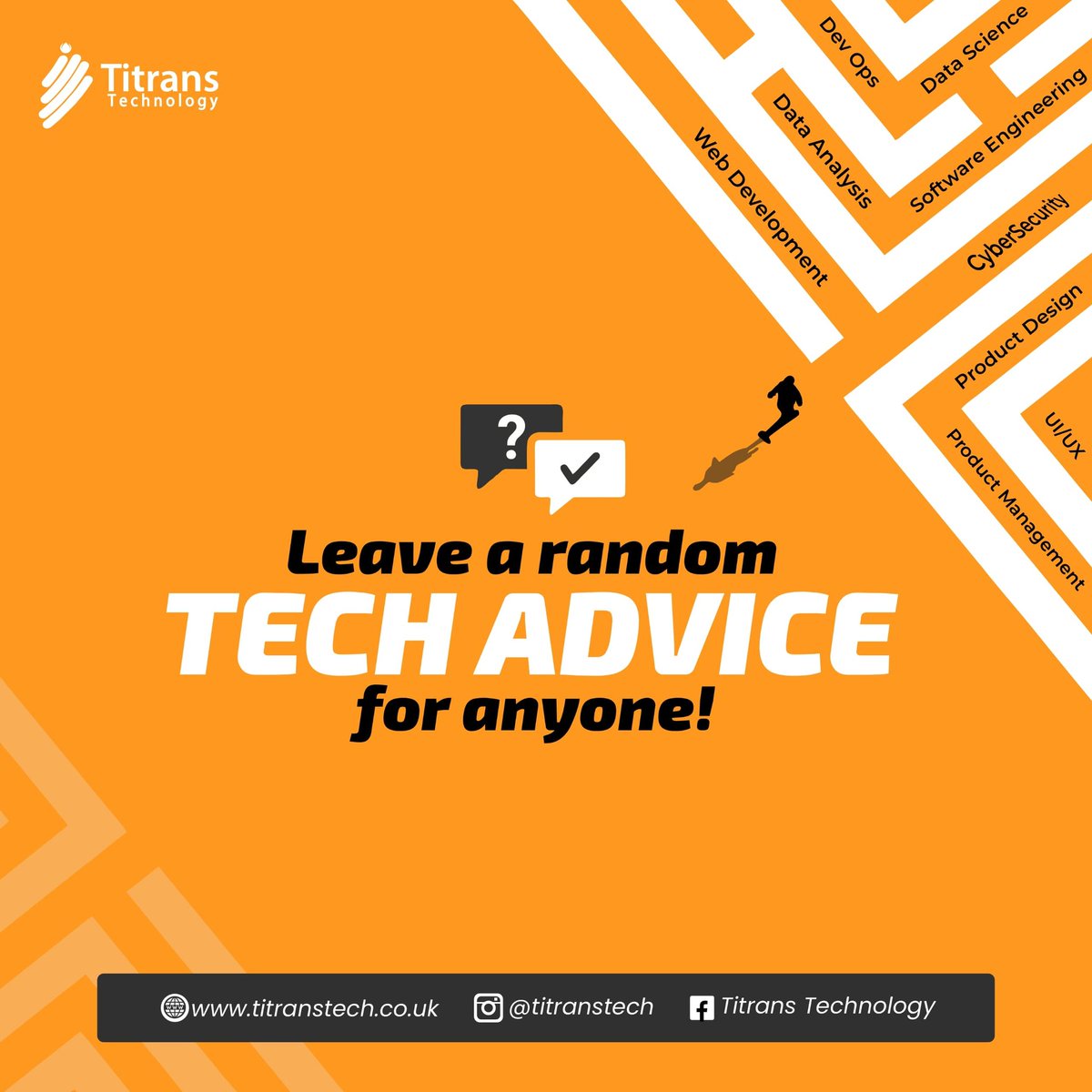 TitransTech's tweet image. Leave a random tech advice in the comment box for no one in particular.
Let's GO!!! ๐ค
#techhouse #TechKnowHow #techknowledge #tech #techclarity #FAQ #TechFAQ