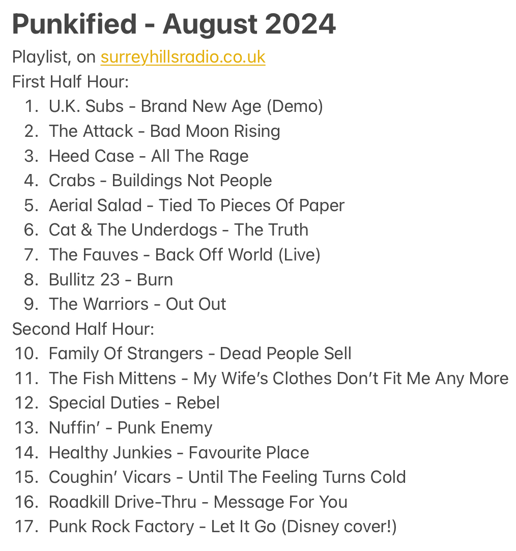 kick_doors's tweet photo. Bullitz 23 featured yesterday @sryhilsradio on the #Punkified show with @ChrisStagg13 - Listen link ππGreat playlist!
https://t.co/OVGDjp9seL https://t.co/ZB9iZ16nQD