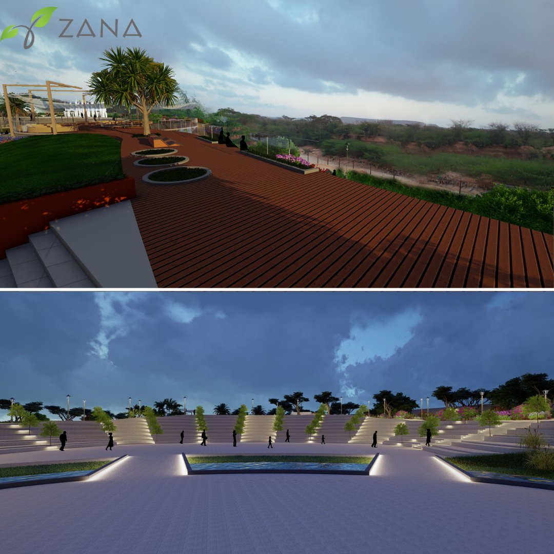 Introducing the first-of-its-kind park in Hargeisa, Somaliland featuring a contemporary and sustainable design that beautifully integrates the local environmental and cultural contexts. #Hargesia #somaliland #zanalandscaping