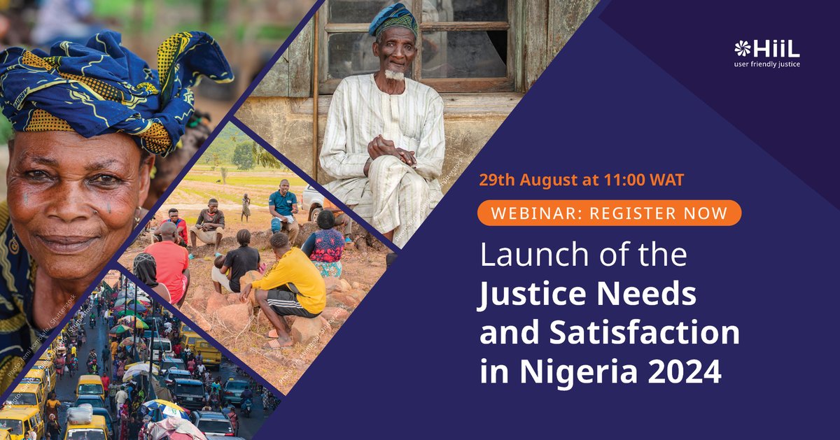 We’re unveiling the Justice Needs and Satisfaction 2024 report in Nigeria! This study tracks the same individuals over three years, revealing critical insights into justice gaps like gender-based violence. Join our webinar on August 29th.

☑️Register now: us06web.zoom.us/webinar/regist…