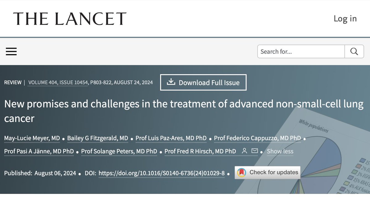 OncoAlert (@oncoalert) on Twitter photo New promises and challenges in the treatment of advanced non-small-cell lung cancer out on <a href="/TheLancet/">The Lancet</a>
Targeted and immunotherapies🧪 have significantly advanced the treatment of advanced non-small-cell #LungCancer 🫁(#NSCLC).
Tyrosine kinase inhibitors💊, which focus on New promises and challenges in the treatment of advanced non-small-cell lung cancer out on <a href="/TheLancet/">The Lancet</a>
Targeted and immunotherapies🧪 have significantly advanced the treatment of advanced non-small-cell #LungCancer 🫁(#NSCLC).
Tyrosine kinase inhibitors💊, which focus on