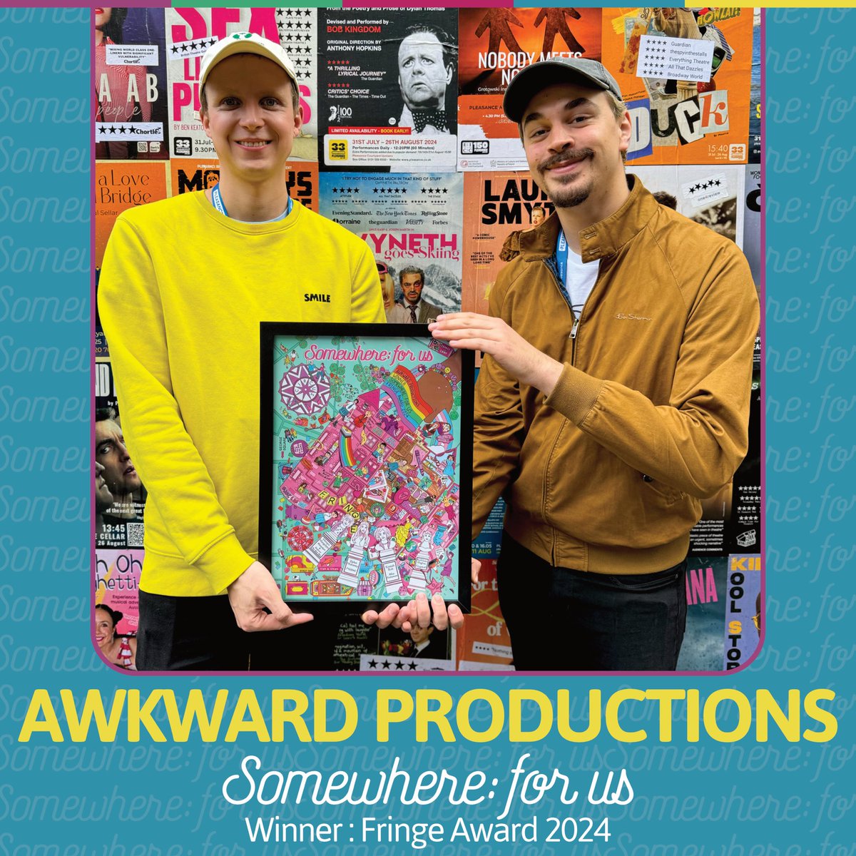 SomewhereForUs (@somewhere_forus) on Twitter photo We’re on cloud nine to reveal that <a href="/AwkwardProds/">#GwynethGoesSkiing and #UntrueDiana</a> are the winner of a #SomewhereForUs 🏳️🌈 #EdFringe Award. Their <a href="/edfringe/">Edinburgh Festival Fringe</a> shows Gwyneth Goes Skiing and Diana: The Untold and Untrue Story are iconic and exude queerness. They’re FABULOUS! We’re on cloud nine to reveal that <a href="/AwkwardProds/">#GwynethGoesSkiing and #UntrueDiana</a> are the winner of a #SomewhereForUs 🏳️🌈 #EdFringe Award. Their <a href="/edfringe/">Edinburgh Festival Fringe</a> shows Gwyneth Goes Skiing and Diana: The Untold and Untrue Story are iconic and exude queerness. They’re FABULOUS!