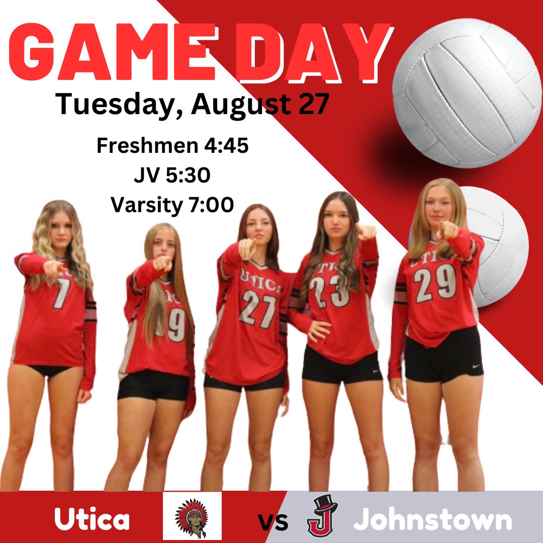 Game Day! We travel to Johnstown today for a LCL match up! Go U!! 🏐