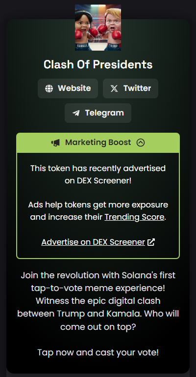 clashofpres's tweet photo. Dex Ads Paid!

More Visibility!

More Volume! https://t.co/rLEw2pl9yP