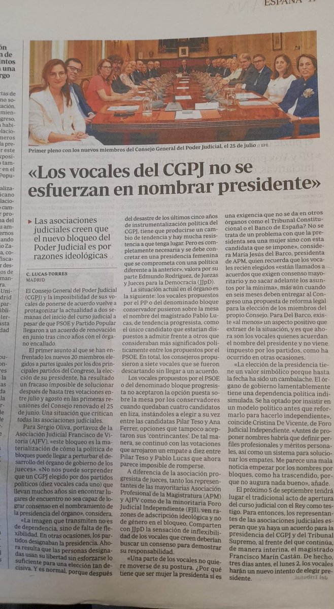 📰"En el #CGPJ tiene que reflejarse un cambio de tendencia que se concrete en una presidencia femenina comprometida con una política diferente a la anterior", pide Edmundo Rodríguez, portavoz #JJpD, en <a href="/ABC/">ABC News</a> <a href="/carmenlucast/">Carmen Lucas-Torres</a> 

#presidenciaCGPJ 

abc.es/espana/vocales…