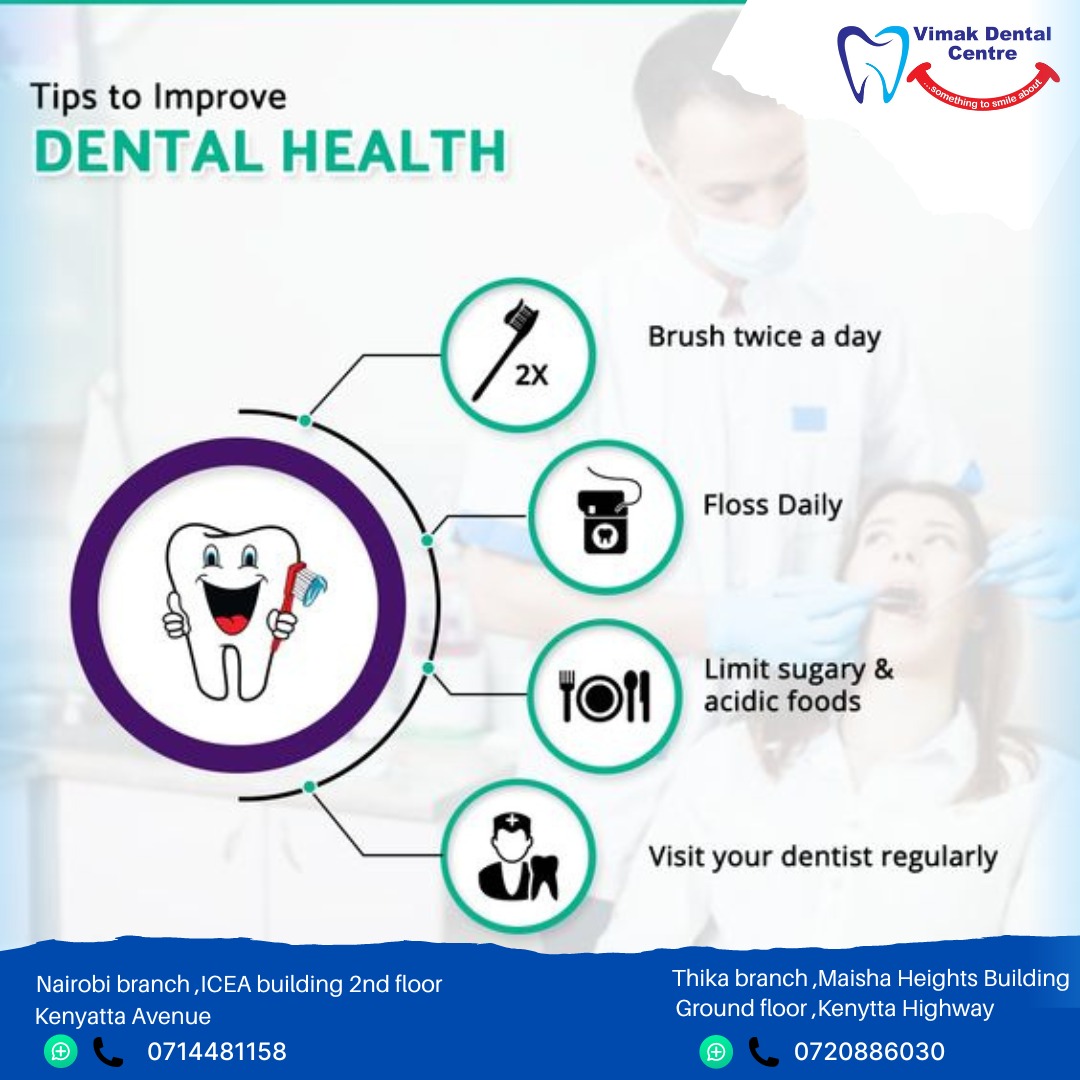 vimakdentalcent's tweet photo. #dentalhygiene
Call or visit us:
📌 Nairobi Branch - ICEA Building (JKUAT Towers) 2nd floor, Kenyatta Avenue
📌Thika Branch - Maisha Heights Building, Ground floor, Kenyatta Highway. https://t.co/hNSE213a9n