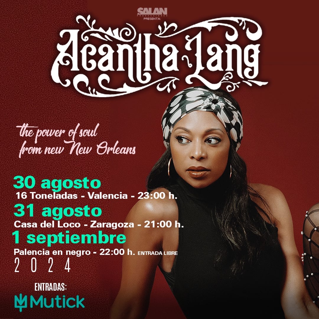 arainfonoticias's tweet photo. Acantha Lang, una de las artistas más demandadas en la música soul actual debido a su elegancia y a su swing, actuará en Zaragoza el próximo 31 de agosto a las 21.30 en La casa del Loco https://t.co/ZmRrLG9iKW