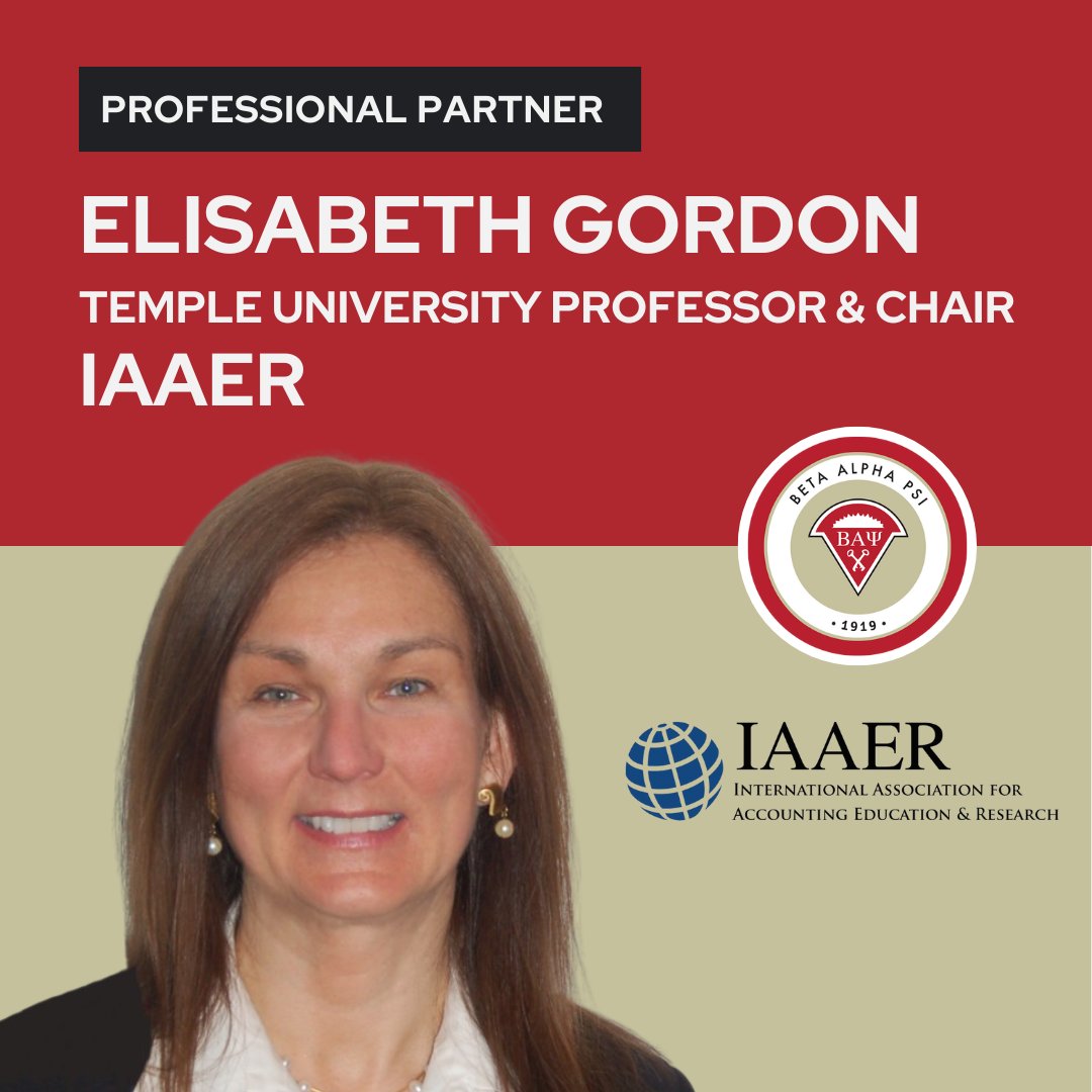 On this Professional Partner Tuesday, we're thrilled to spotlight an incredible supporter: Elisabeth Gordon, Temple University Professor and Chair and President of the International Association of Accounting Education and Research. 🌟ow.ly/suET50R1mJn