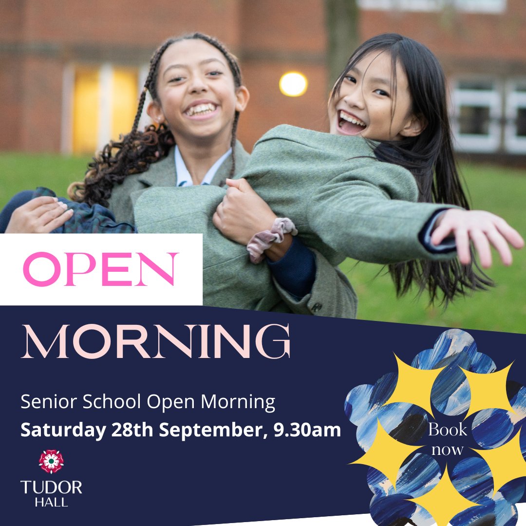 We warmly invite families to discover why girls seek to join us from schools across the UK at 11+ or 13+.

🏵️ tudorhallschool.com/open-morning-r…
or call our Registrar, Mrs Elspeth Dyer on 01295 756259

#OpenMorning #girlsschool #Oxfordshire #startingseniorschool #dayandboarding