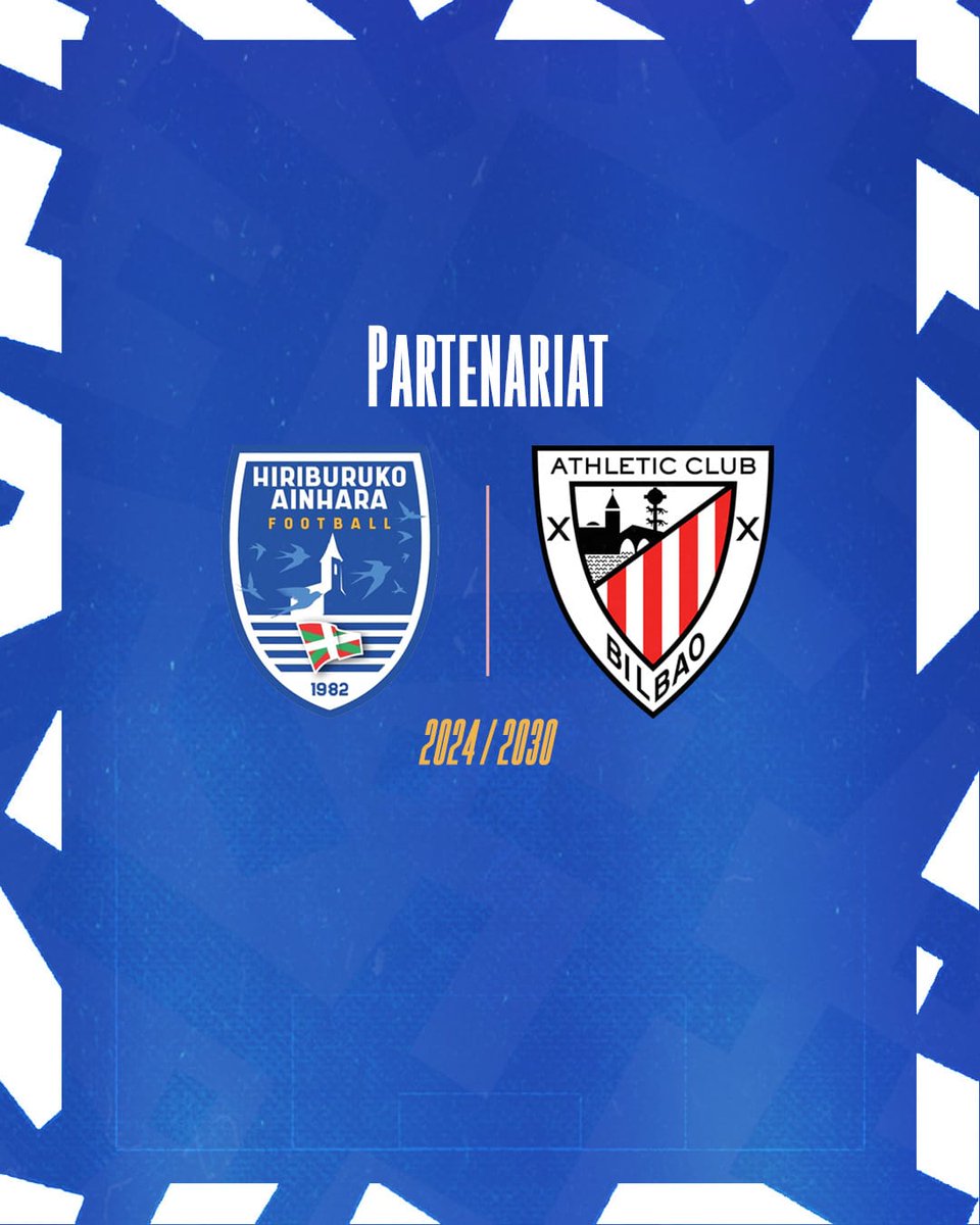 Hiriburuko Ainhara Foot (@ainharafoot) on Twitter photo 🚨 Nouveau partenariat avec l'ATHLETIC CLUB de BILBAO
<a href="/AthleticClub/">Athletic Club</a> va nous apporter son savoir-faire technique :
📷Renforcement entraînements dirigés avec école de foot et formation
📷Stages
📷Formation des éducateurs du HAF
#AthleticClub #AupaHiriburu #FamilleHAF 🚨 Nouveau partenariat avec l'ATHLETIC CLUB de BILBAO
<a href="/AthleticClub/">Athletic Club</a> va nous apporter son savoir-faire technique :
📷Renforcement entraînements dirigés avec école de foot et formation
📷Stages
📷Formation des éducateurs du HAF
#AthleticClub #AupaHiriburu #FamilleHAF