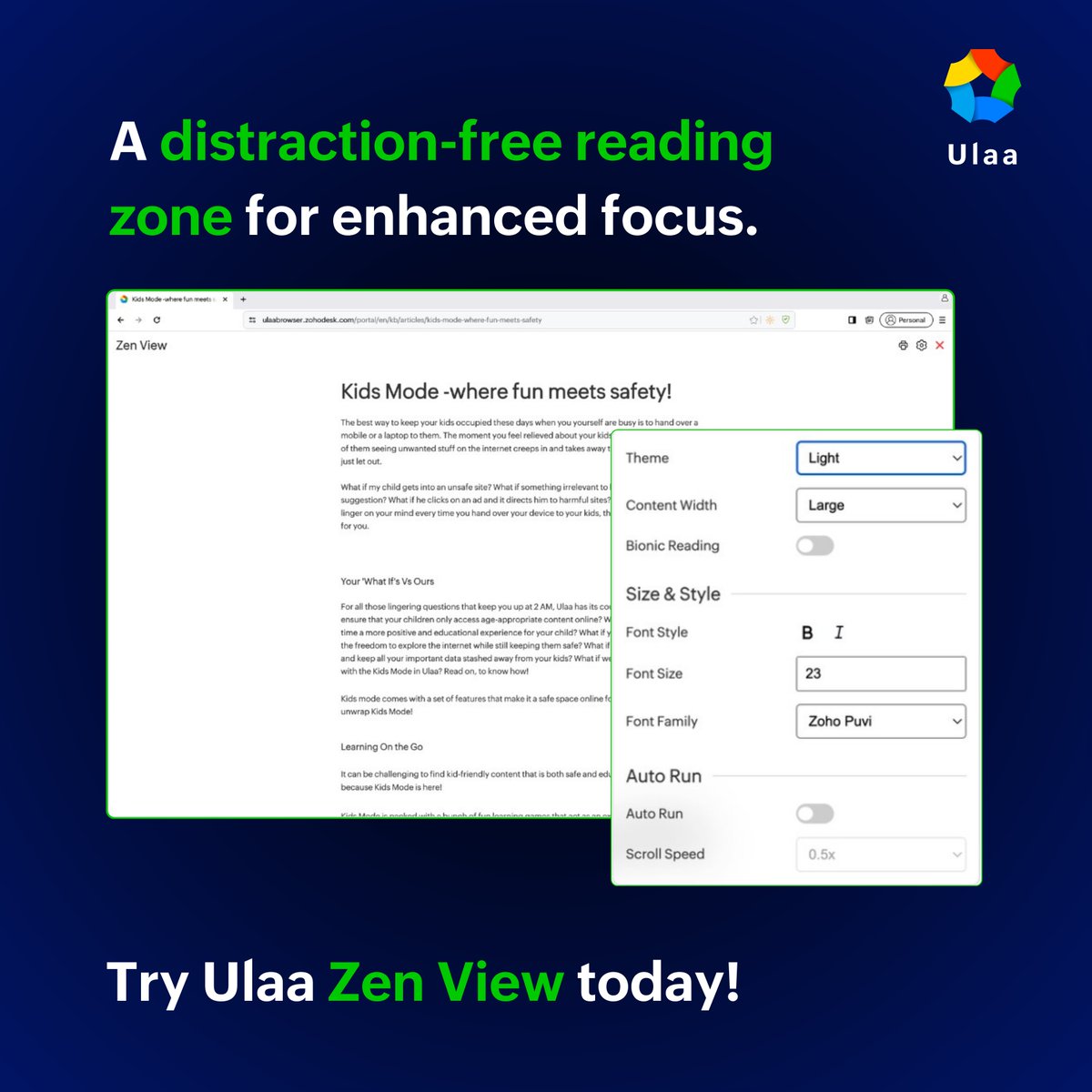 UlaaBrowser's tweet photo. Focus on what truly matters with a clutter-free, distraction-free reading experience designed to keep your mind calm and centered.
β¨ Enjoy a seamless, serene browsing experienceβanytime, anywhere. β¨
#UlaaBrowser #ZenView #DigitalWellness https://t.co/HcCuvrE5OQ