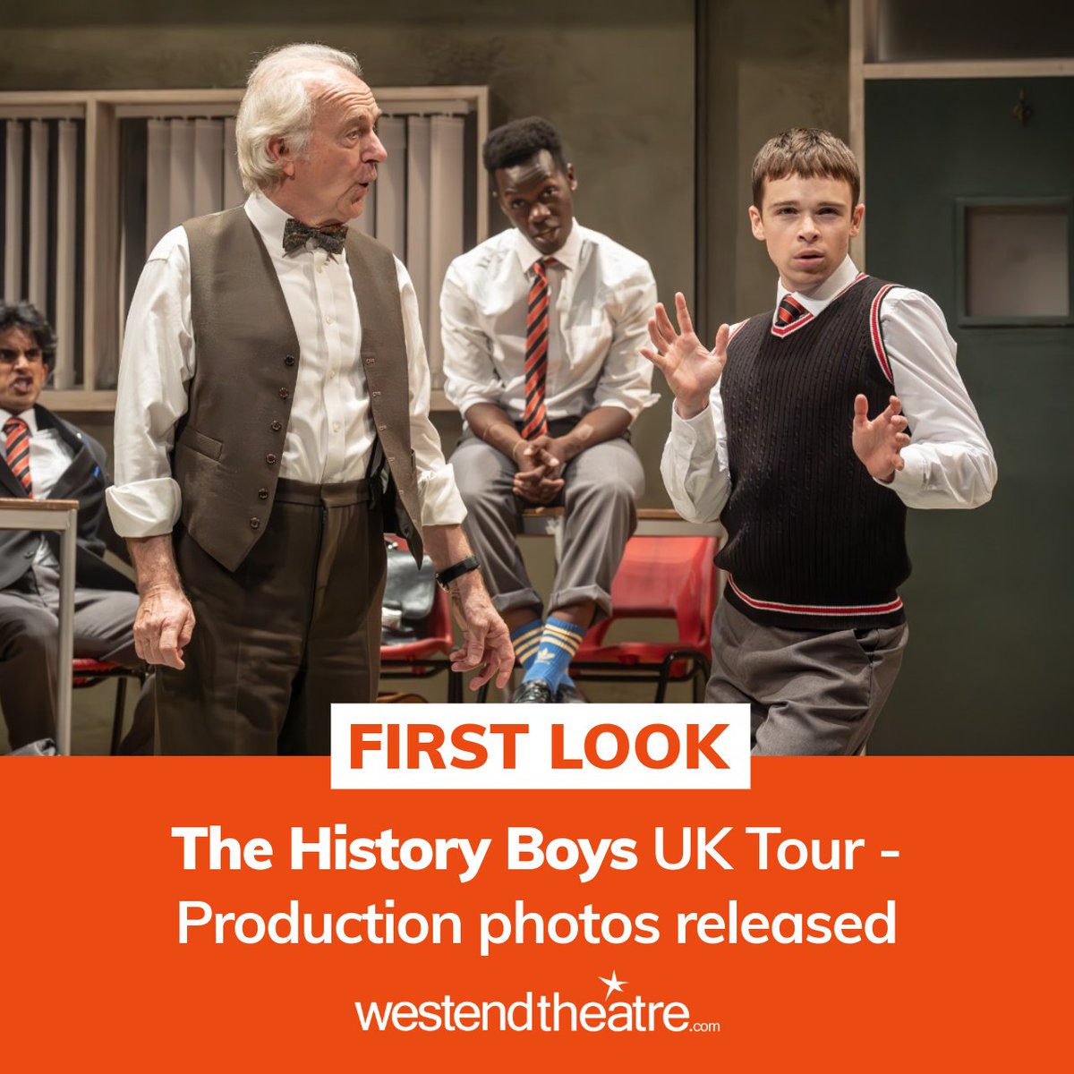 WestEndTheatre.com (@westendtheatre) on Twitter photo FIRST-LOOK PHOTOS: The History Boys UK Tour - Production photos released
Read more: westendtheatre.com/248559/
Alan Bennett's #TheHistoryBoys 20th anniversary tour now playing at Theatre Royal Bath <a href="/TheatreRBath/">Theatre Royal Bath</a> & then tours to Truro, Nottingham, Plymouth, Cheltenham, Cambridge, FIRST-LOOK PHOTOS: The History Boys UK Tour - Production photos released
Read more: westendtheatre.com/248559/
Alan Bennett's #TheHistoryBoys 20th anniversary tour now playing at Theatre Royal Bath <a href="/TheatreRBath/">Theatre Royal Bath</a> & then tours to Truro, Nottingham, Plymouth, Cheltenham, Cambridge,
