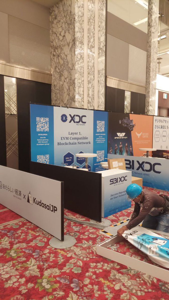 XDCInnovLabs's tweet photo. ⏳ Just a few hours to go before WebX Asia kicks off! The @sbixdc booth is all set and ready 👌 We can’t wait to see you there! 

#️⃣ Booth No. C22
📍 The Prince Park Tower, Tokyo

#SBIXDCNetworkAPAC #XDCNetwork #WebXAsia2024 #Tokyo #Blockchain #Innovation https://t.co/42imrAVhdd