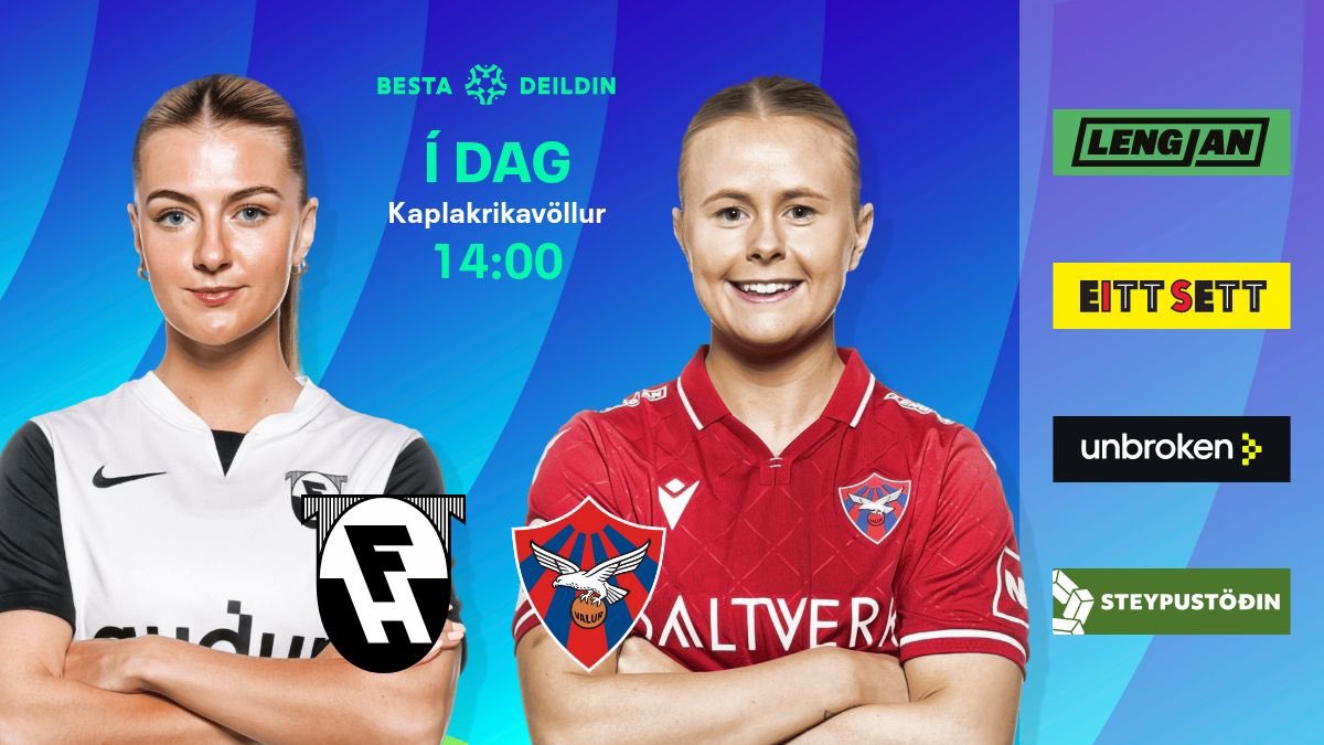 FH og Valur mætast í lokaumferð Bestu deildar kvenna í dag🔥

📌 Kaplakrikavöllur
⏲️ 14:00
⚽️ <a href="/fhingar/">FHingar</a> 🆚 <a href="/Valurfotbolti/">ValurFotbolti</a> 
🎟️ Miðasala á stubb.is