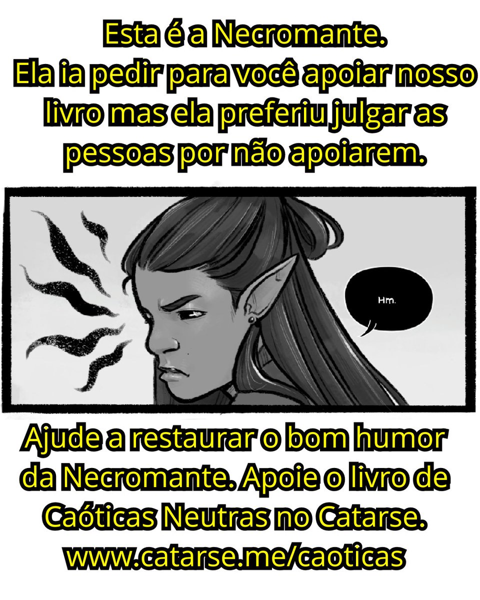 "Caóticas Neutras" é o meu quadrinho com a <a href="/RolinMari/">rolinmari.bsky.social</a>, que conta a história da Barda e da Necromante! São histórias curtinhas com zumbis, vampiros, explosões, romance e muito humor cheio de inspirações em RPG. Venha conferir e garantir sua cópia! catarse.me/caoticas?ref=r…