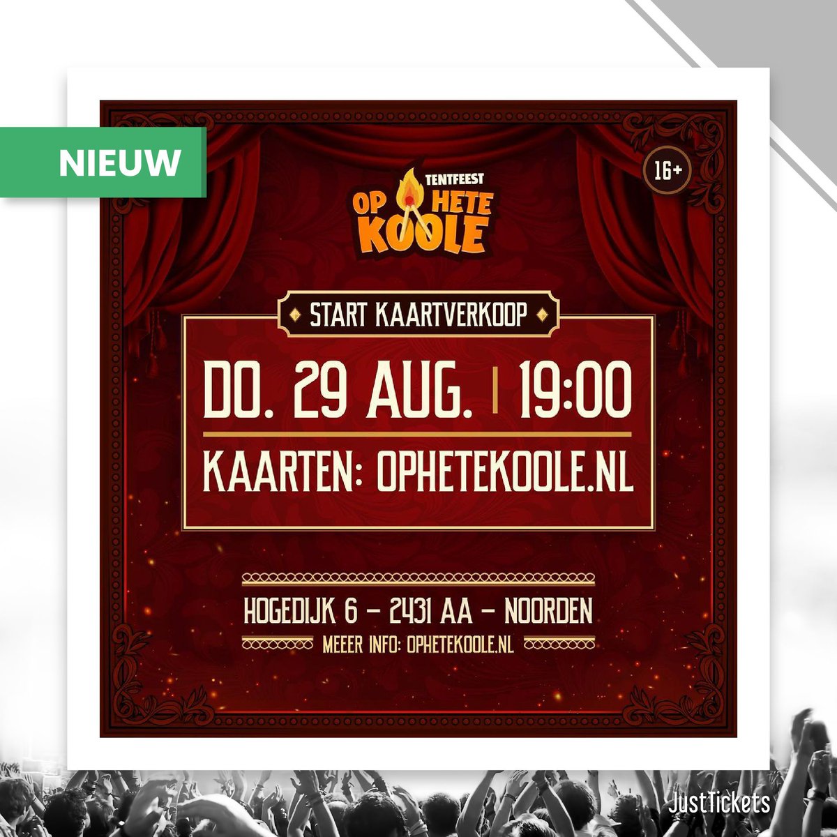 JustTicketsNL's tweet photo. Binnenkort in de verkoop: Op Hete Koole 2024! 🔥 https://t.co/bzzy9bQl1x