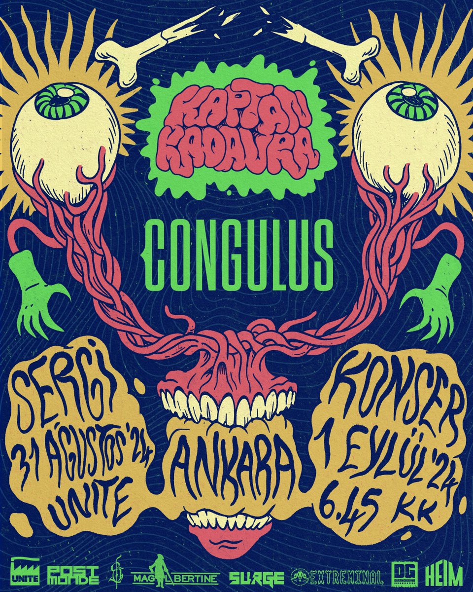 Boyun ağrıları, kısılmış ses, çürük omuzlar, aşırı sert terapi, resetlenmiş beyin, tertemiz kafa!
Kaptan Kadavra🧠, öncesinde suç ortağı <a href="/congulusband/">congulus</a> ile, 1 Eylül'de 6:45'KK sahnesinde! Sınırların zorlanacağı aşırılık dolu geceye aşağıdan dalıyoruz! 👇🏻👇🏻bubilet.com.tr/ankara/etkinli…