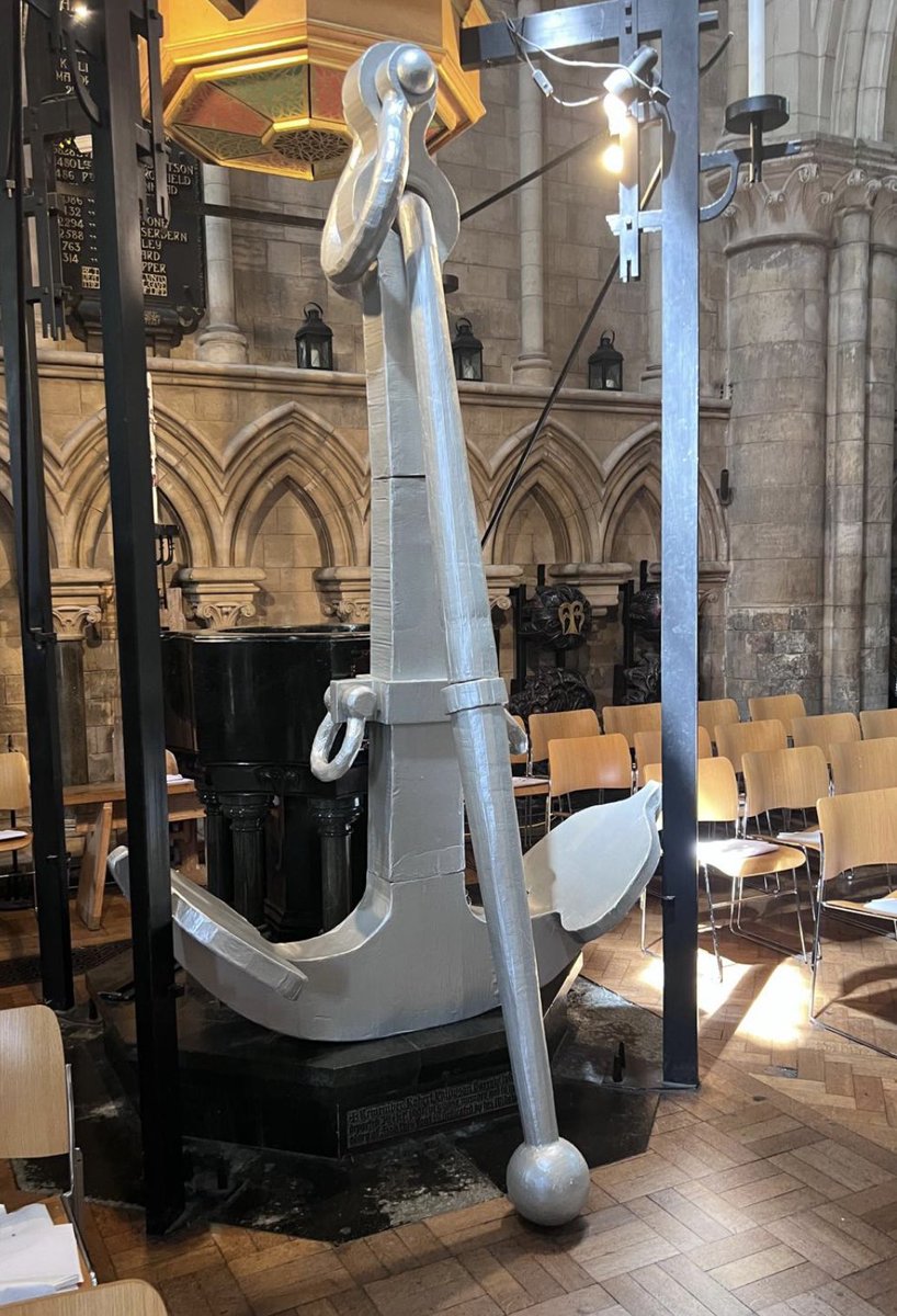 AnchorWindrush's tweet photo. In 2023 our replica featured in the #Windrush75 memorial service @Southwarkcathed to celebrate how communities are anchored here in the UK by #BritishHistory 

Maybe on a #NottingHillCarnival float in 2025 ? https://t.co/q9is5hm1Yy