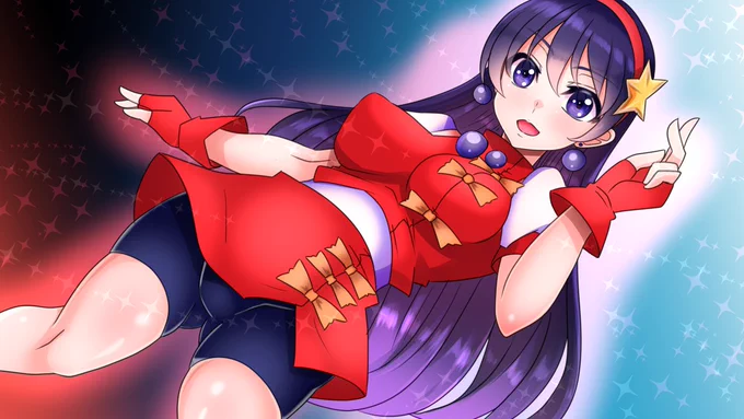 今日はKOFの誕生日なのでお気にの健全なのでもまたアテナちゃん描きたいな～(意味深) 