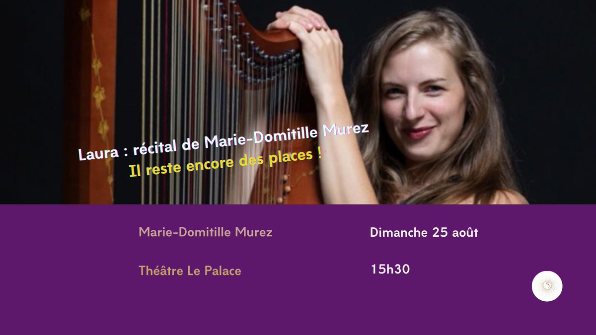 sinfoniabaroque's tweet photo. ⚠ Attention : changement de lieu ! Le concert de M.-D. Murez du 25/08 à 15h30 aura lieu au théâtre Le Palace, 15 rue Bodin (Périgueux). Il reste donc des places pour le concert !
👉 Billetterie sur place.
👉 Rencontre avec l'artiste à 18h00 au patio de L'Odyssée. https://t.co/gxwsxFg8PG