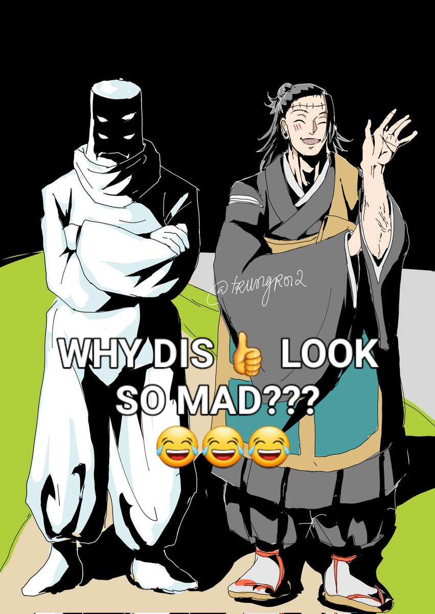 trungroi2's tweet photo. Meme 🍀
#羂索 #天元 #羂天 #天羂 #kenjaku #tengen #tenken #kenten #jjk #呪術廻戦ファンアート https://t.co/rpnE3t8nzk