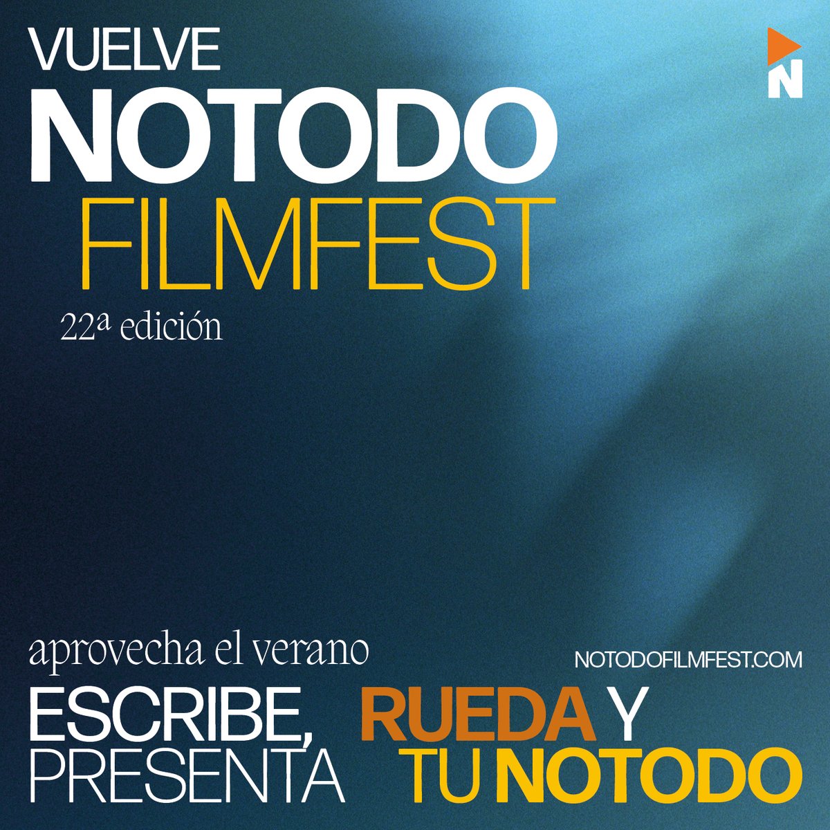 Notodofilmfest_'s tweet image. 😎 ¡El verano es el momento perfecto para crear! Escribe tu historia, graba tu #Notodo de 3'30" y prepárate para participar en la próxima edición de #Notodofilmfest2024
🗓️ Convocatoria abierta el 5 de septiembre. Consulta todas las categorías en 🔗 notodofilmfest.com