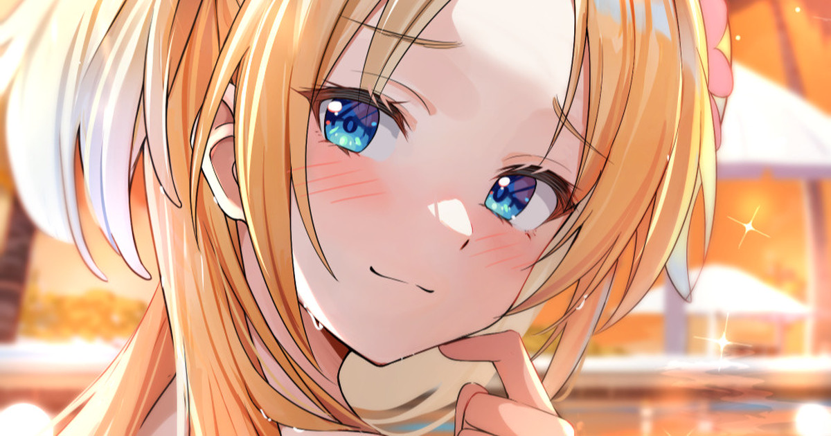 「お誕生日絵にすることにしたので先行公開です! 【R18差分】水着るりちゃん|しい」|しいたけたいしのイラスト