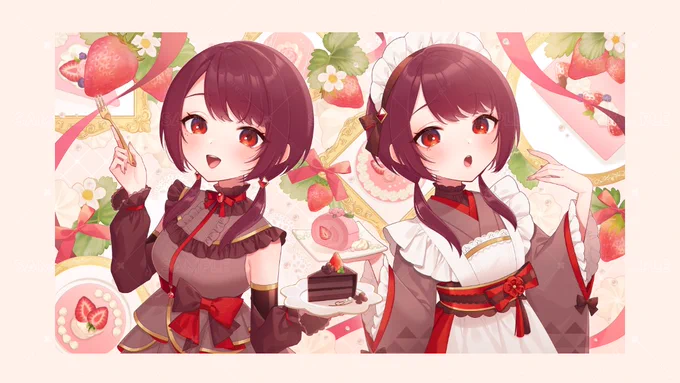 花谷木ちよ様の2周年記念グッズにご協力させていただきました!和ロリメイド服はいいぞ 