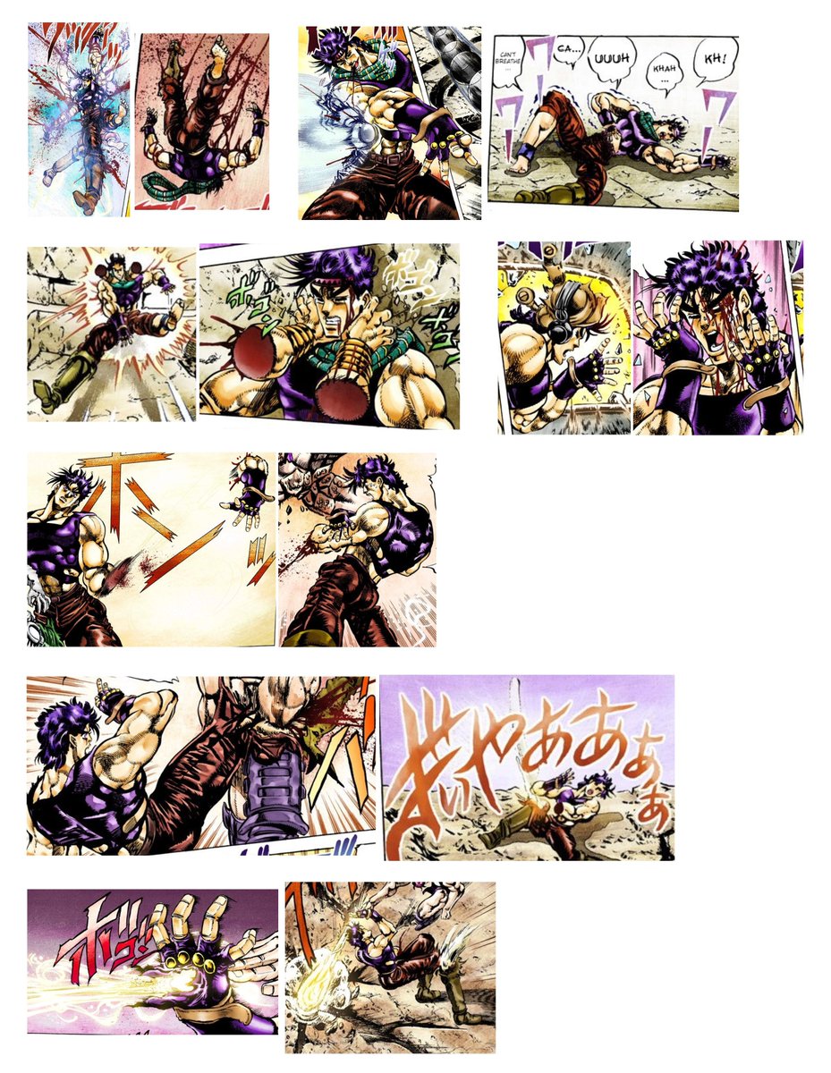 suzi says herself, that joseph is still recovering. To emphasise How Much he should still be recovering, i made a collage of each major injury joseph got consecutively, from the chariot fight to the volcano, for your convenience.