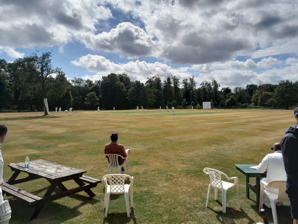 The sunshine back out as the peas take on Purley, batting first
