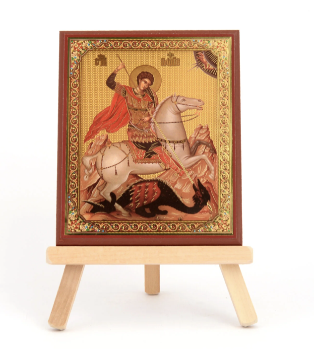 PoliticswPaint's tweet photo. @Der_Parrot If you go to any orthodox church with a shop you'll find many icons that are simple prints on a wooden, metal or plastic base like below. The reason is because hand-made icons are expensive, whereas these prints can be sold very cheaply and are thus affordable to everyone. https://t.co/RMeShvWDyi