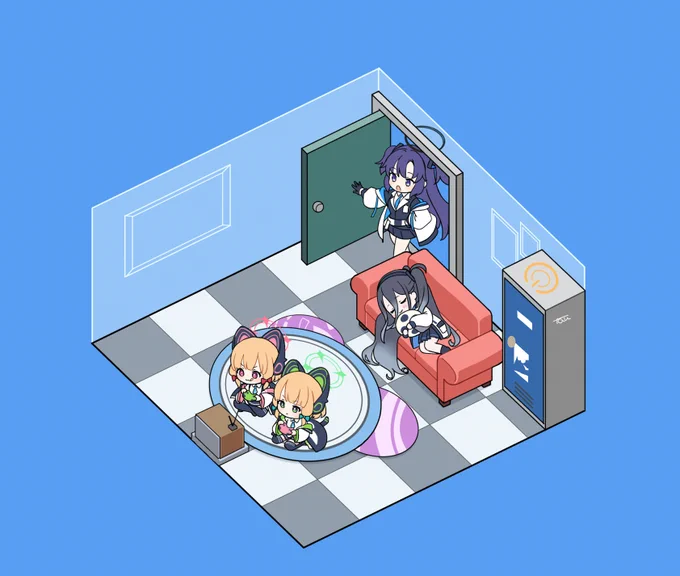 こちらのWOWs×ブルアカコラボ解説動画にいろいろ描いております～!ミドモモちょこちょこしております 