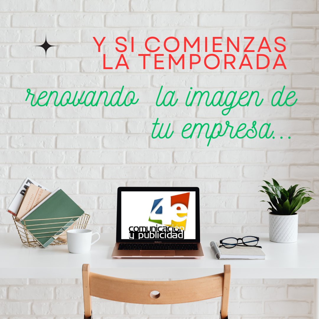 4eComunicacion's tweet photo. 🎨✨ ¡Nueva temporada, nuevo look para tu empresa! 🚀 ¿Tu logo sigue atrapado en los 90? 🕰️ Es hora de renovarlo con 4e Comunicación. Dale a tu marca la imagen WOW que se merece. Contacta: 948 12 19 35 | 4e@4ecomunicacion.es

#RenuevaTuImagen #4eComunicación #NewLook https://t.co/m9lk6aSYCb