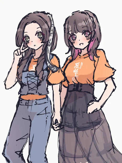 これはもともと昼の部衣装で描いてたの〜篠原さんのスカートがとても好きだったので描きたくなってしまって…… 