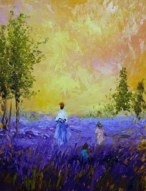 impression_ists's tweet photo. Lavender fields by Pissarro https://t.co/qm70evWYhK