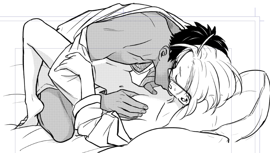 性擬態再会編でボツになったコマたち。全部エロです(♂タ×♀若) 